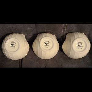 3pc Seashell Stoneware Bowls From Pier 1